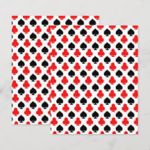 Papel Scrapbook Cartas de Cassino Paus Espadas