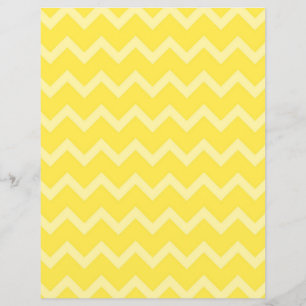Papel Scrapbook Chevron Amarelo-Duplo