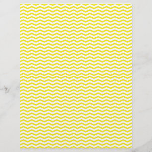 Papel Scrapbook Chevron Amarelo/Zig Zag