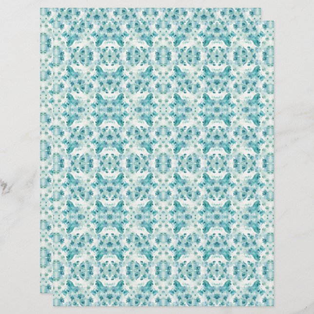 Papel Scrapbook com Abstrato de Aquarela 33 (Frente/Verso)