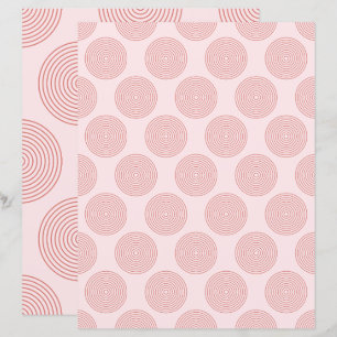 Papel Scrapbook com Padrão de Círculos Redondos Fo