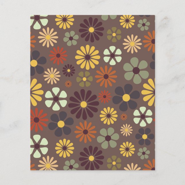 Papel Scrapbook da Retro Power Flor Hippy Flowers (Frente)