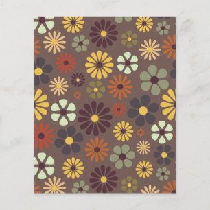 Papel Scrapbook da Retro Power Flor Hippy Flowers