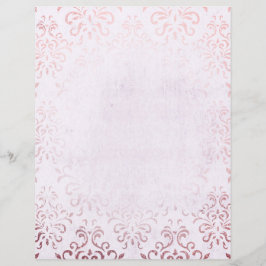 Papel Scrapbook Damask Dourado Rosa e Rosa
