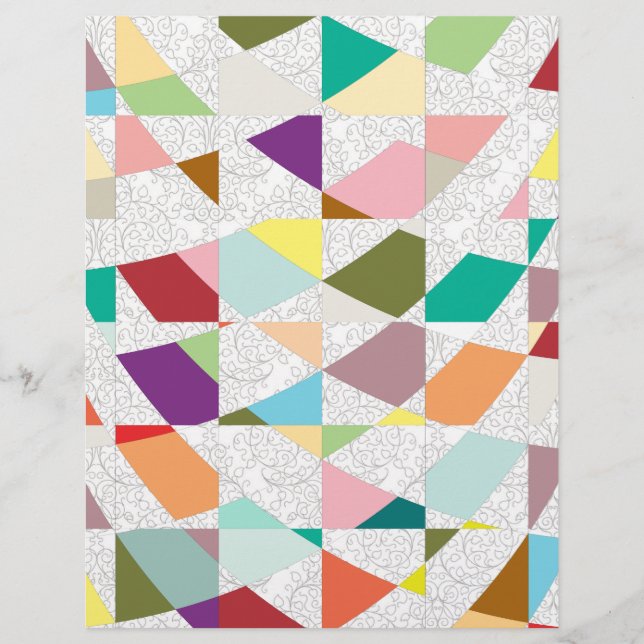 Papel Scrapbook de abstrato Cores (Frente)
