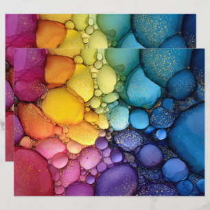 Papel Scrapbook de Arte Fluida