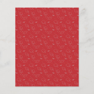 Papel Scrapbook de Boné de formatura Vermelho e P