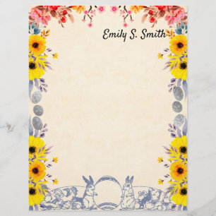 Papel Scrapbook de Borda de Páscoa Floral Persona