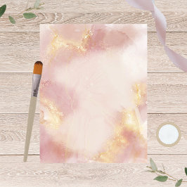 Papel Scrapbook de Cores Aquáticas Cor-de-Rosa Pes