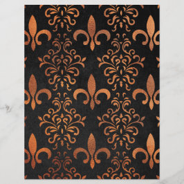 Papel Scrapbook de Damasco de Cobre
