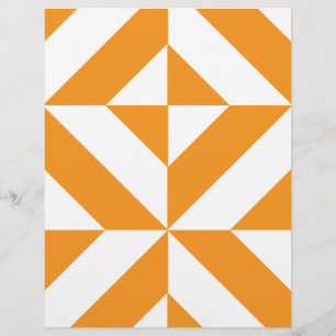 Papel Scrapbook de Deco Geométrico Laranja Queimad