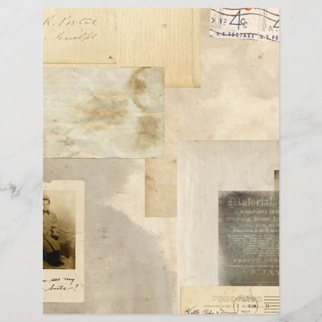 Papel Scrapbook de Diário de perda de imagem em re (Frente)