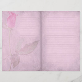 Papel Scrapbook de Diário em forma de rosa rosa ro