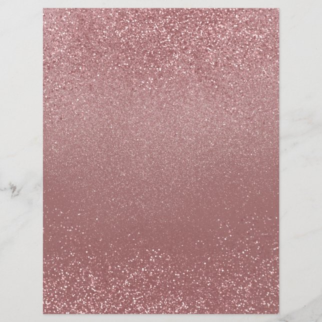 Papel Scrapbook de Dosagem Brilhante rosa Dourado (Frente)