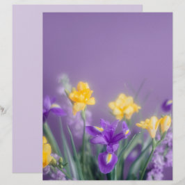 Papel scrapbook de flores da primavera
