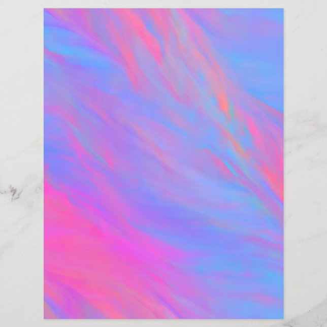 Papel Scrapbook de Fluxo de Tinta Neon abstrato (Frente)