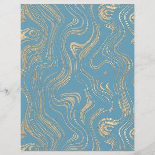 Papel Scrapbook De Folha De Ouro Marbado