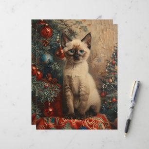 Papel Scrapbook de Gato de Gatinho Siamês