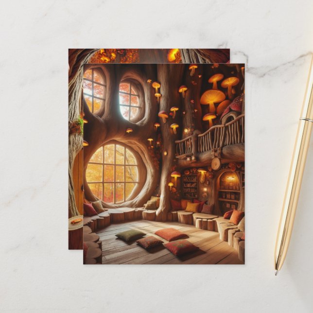 Papel Scrapbook de outono Whimsso (Frente/Verso In Situ)