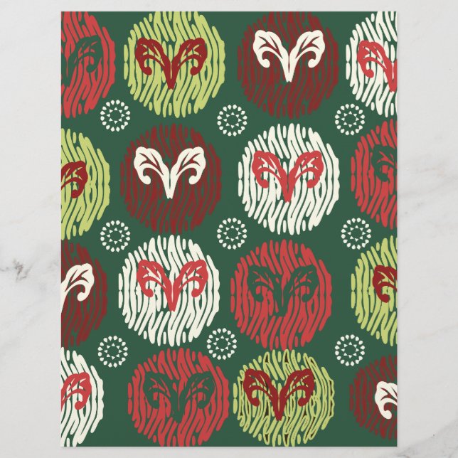 Papel Scrapbook de Padrão Círculo (Frente)