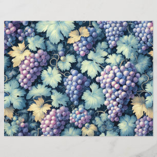 Papel Scrapbook de Padrão de Uvas Vintage