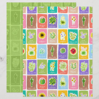 Papel Scrapbook de Plantas do Deserto