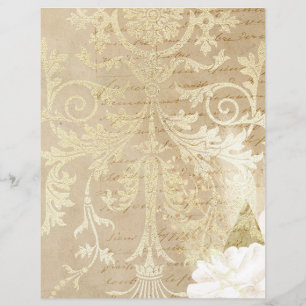 Papel Scrapbook De Script Floral De Ornamentado Do