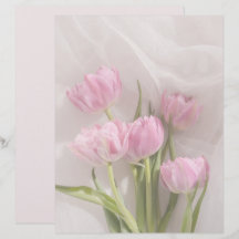 Papel scrapbook de tulipas rosa suave