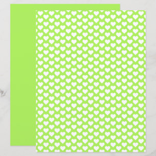 Papel Scrapbook de Verde limão de Corações Bonitos