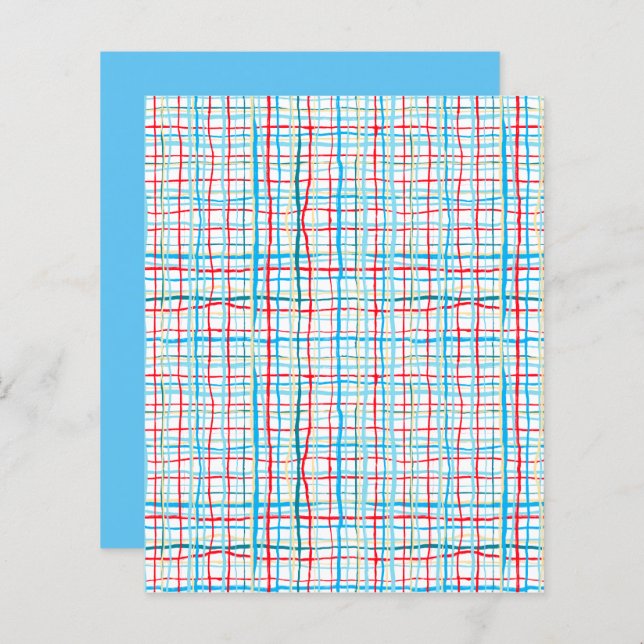 Papel Scrapbook de Xadrez Vermelho Amarelo Amarelo (Frente/Verso)