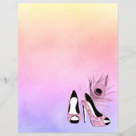 Papel Scrapbook do Rico Pumps Rosa-Sparkle