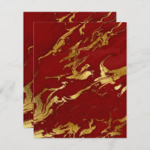 Papel Scrapbook Faux Marble Dourado Elegante