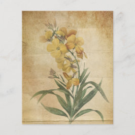 Papel Scrapbook Floral Amarelo