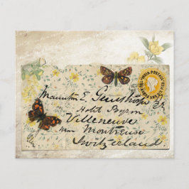 Papel Scrapbook Floral & Butterfly Amarelo