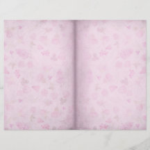 Papel Scrapbook Floral Cor-de-rosa pálido
