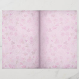 Papel Scrapbook Floral Cor-de-rosa pálido