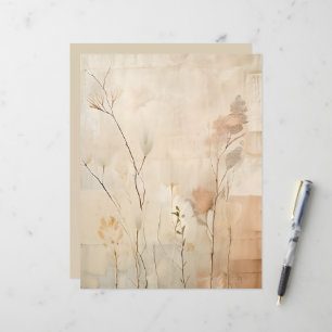 Papel Scrapbook Folhas e Grama em Harmonia