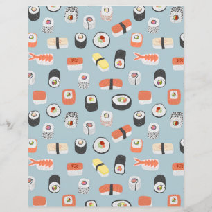 Papel Scrapbook Franco Sushi Padrão Duplo