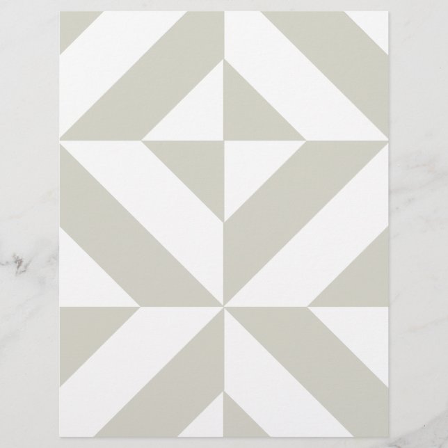 Papel Scrapbook Geométrico de Cinza Média (Frente)