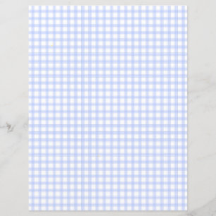 Papel Scrapbook Gingham, Xadrez Azul-Bebê bonito