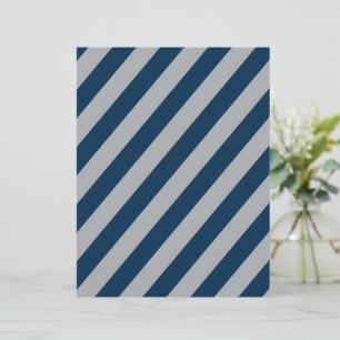 Papel Scrapbook Listras Diagonais Azul e Prata