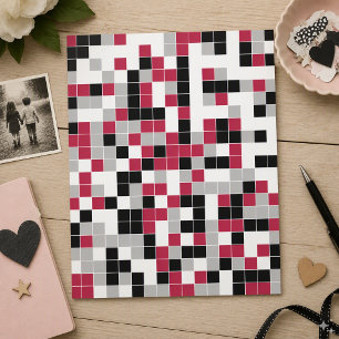 Papel Scrapbook Magenta de Diversão Moderna