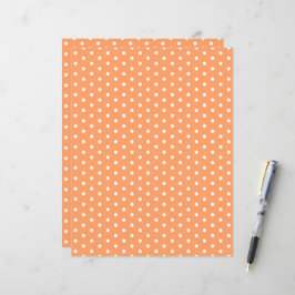 Papel Scrapbook Padrado do Bolinhas Pastel Laranja