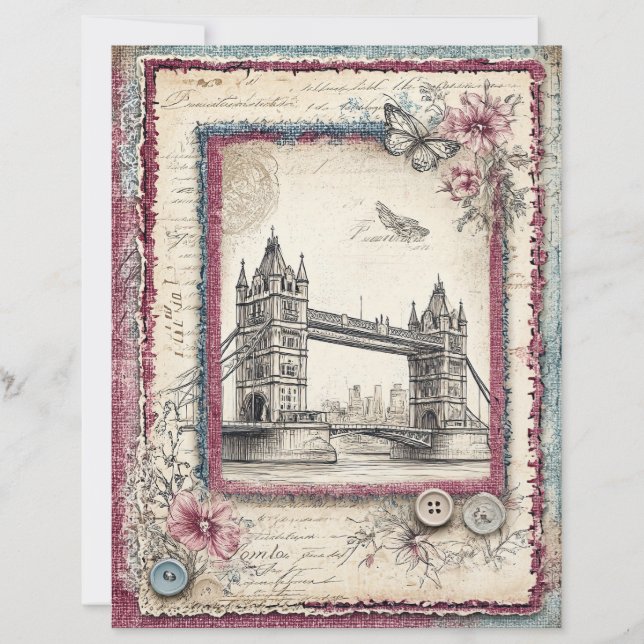 Papel Scrapbook para Decoupage em Londres (Frente)
