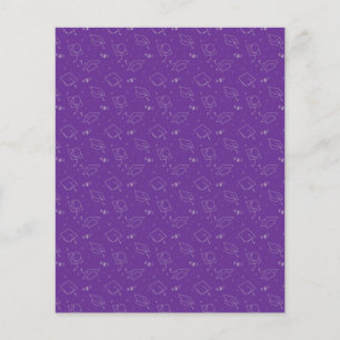 Papel Scrapbook para graduação em roxo e prata