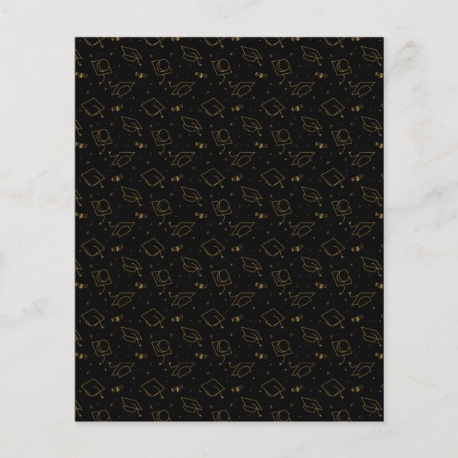 Papel Scrapbook Preto e Dourado (Frente)