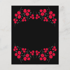 Papel Scrapbook Red Flower Garland