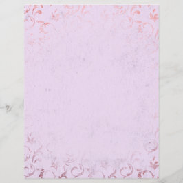 Papel Scrapbook Rosa e Rosa Dourado