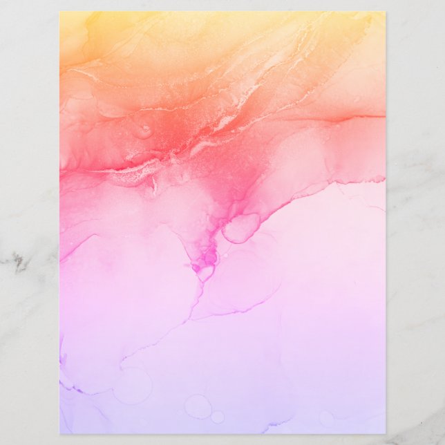 Papel Scrapbook Rosa Marbado (Frente)