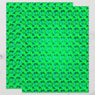 Papel Scrapbook Rosas Abstratas Verdes Página 2 La